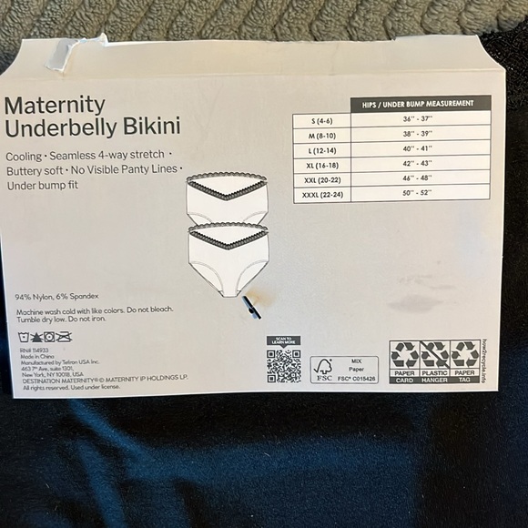 4-Pair Destination Maternity Lace Cooling Seamless Under Belly Bikini Panties - Picture 12 of 13